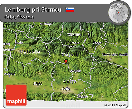 Satellite 3D Map of Lemberg Pri Strmcu