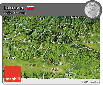 Satellite 3D Map of Lokrovec