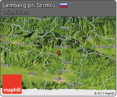 Satellite 3D Map of Lemberg Pri Strmcu