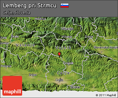 Satellite 3D Map of Lemberg Pri Strmcu