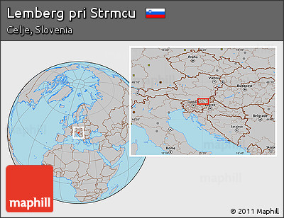 Gray Location Map of Lemberg Pri Strmcu