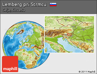 Physical Location Map of Lemberg Pri Strmcu