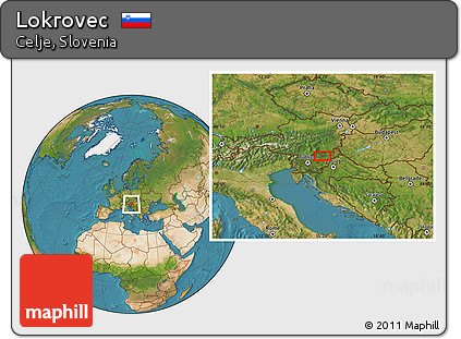 Satellite Location Map of Lokrovec