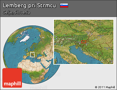 Satellite Location Map of Lemberg Pri Strmcu