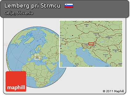 Savanna Style Location Map of Lemberg Pri Strmcu