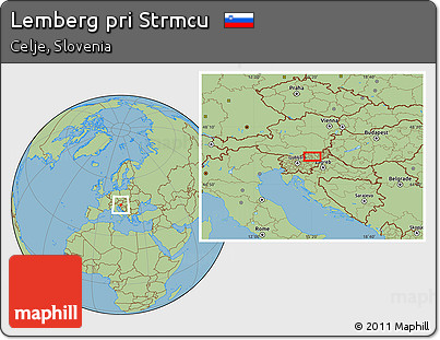 Savanna Style Location Map of Lemberg Pri Strmcu