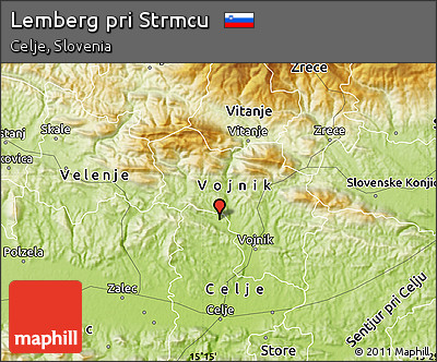Physical Map of Lemberg Pri Strmcu