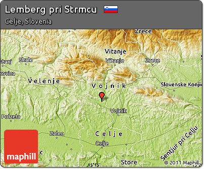 Physical Map of Lemberg Pri Strmcu