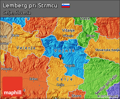 Political Map of Lemberg Pri Strmcu