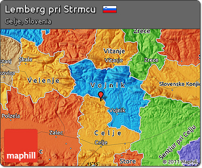 Political Map of Lemberg Pri Strmcu