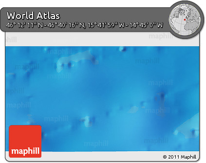 Physical 3D Map of the Area around 46° 26' 14" N, 15° 13' 29" W