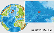 Physical Location Map of the area around 46° 26' 14" N, 15° 13' 29" W
