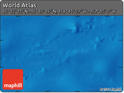 Physical Map of the Area around 46° 26' 14" N, 168° 13' 29" W