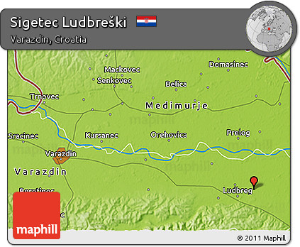 Physical 3D Map of Sigetec Ludbreški