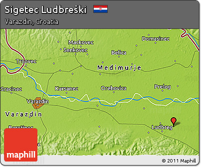 Physical 3D Map of Sigetec Ludbreški