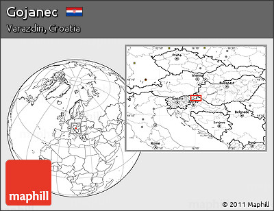 Blank Location Map of Gojanec