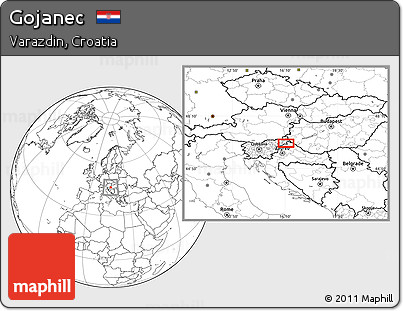 Blank Location Map of Gojanec