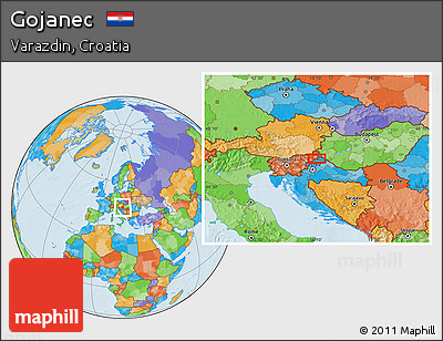 Political Location Map of Gojanec