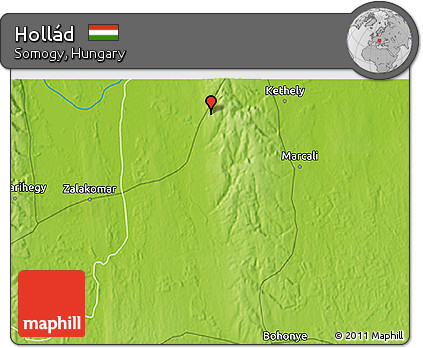 Physical 3D Map of Hollád