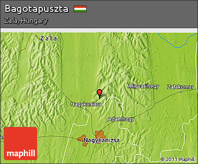 Physical 3D Map of Bagotapuszta