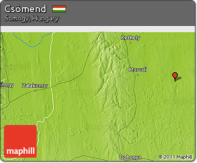 Physical 3D Map of Csömend