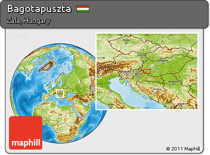Physical Location Map of Bagotapuszta