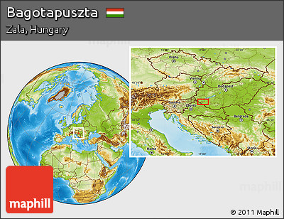 Physical Location Map of Bagotapuszta