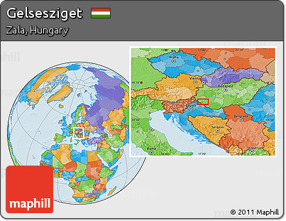 Political Location Map of Gelsesziget