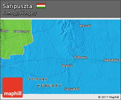 Political Panoramic Map of Sáripuszta