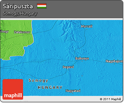 Political Panoramic Map of Sáripuszta