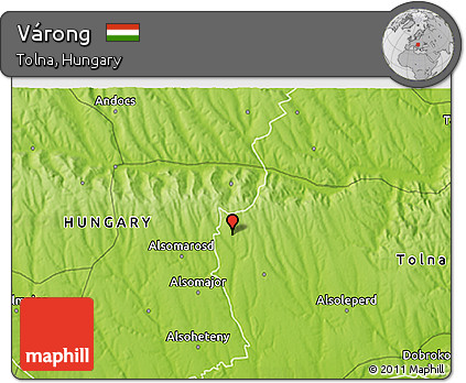 Physical 3D Map of Várong