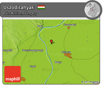 Physical 3D Map of Uszóditanyák