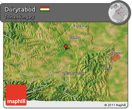 Satellite 3D Map of Dőrytabód