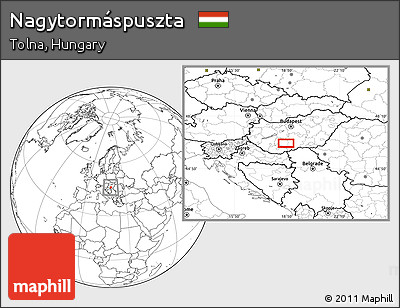 Blank Location Map of Nagytormáspuszta