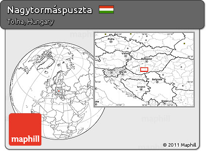 Blank Location Map of Nagytormáspuszta