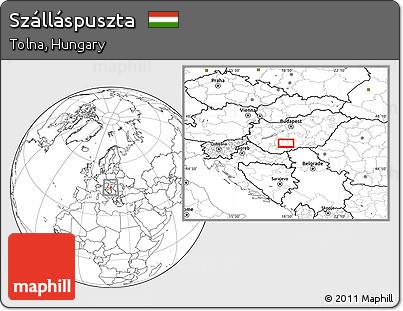 Blank Location Map of Szálláspuszta