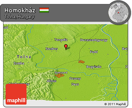 Physical Panoramic Map of Homokház