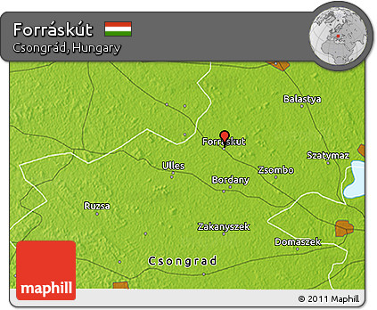 Physical 3D Map of Forráskút