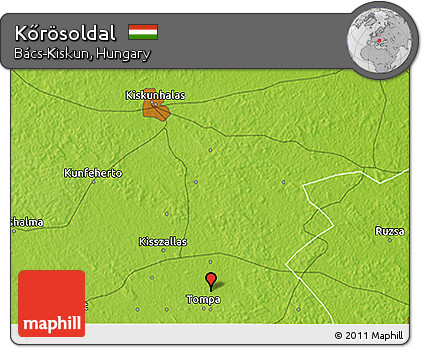 Physical 3D Map of Kőrösoldal
