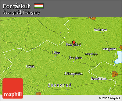 Physical 3D Map of Forráskút