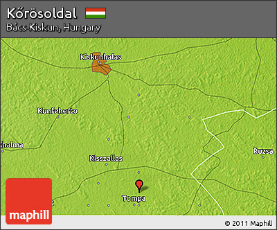 Physical 3D Map of Kőrösoldal