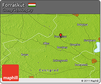 Physical 3D Map of Forráskút
