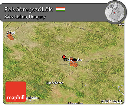 Satellite 3D Map of Felsőöregszőllők
