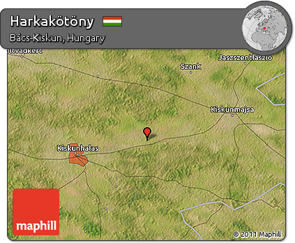 Satellite 3D Map of Harkakötöny