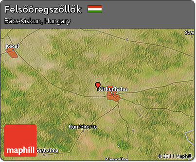 Satellite 3D Map of Felsőöregszőllők