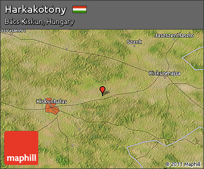 Satellite 3D Map of Harkakötöny