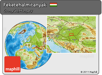 Physical Location Map of Feketehalmitanyák