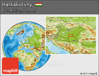 Physical Location Map of Harkakötöny