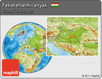 Physical Location Map of Feketehalmitanyák