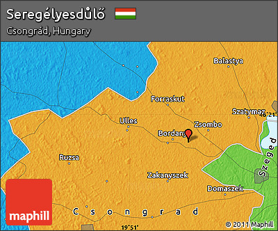 Political Map of Seregélyesdůlő